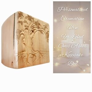 Handcrafted Wooden Cremation Urn,  Funeral Box, Customized